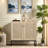 Rattan Buffet Cabinet With Storage Adjustable Shelf