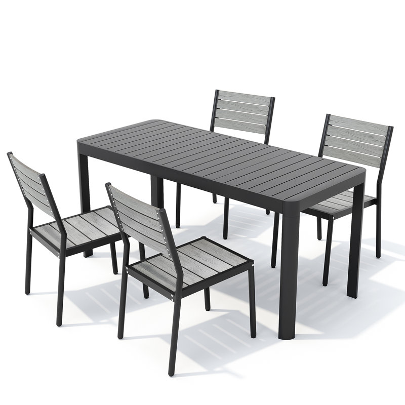  Cadeisha Rectangular 4-6 Person 46.1" Long Dining Set, 4