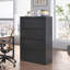 Classeur latéral métallique verrouillable à 4 tiroirs Abheek Makeace (90 cm) – Armoire de classement robuste pour bureau à domicile, assemblage requis, compatible avec les formats légaux/lettre/A4/F4, noir-1011149483