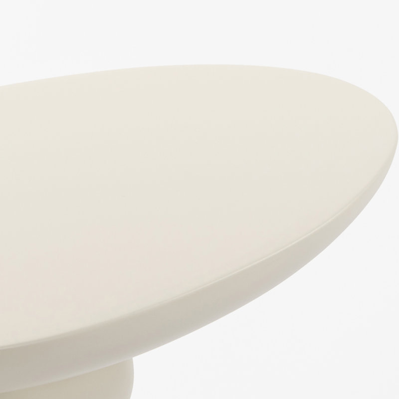 Table d'appoint Modern, table d'appoint 20 po, Blanc, crème