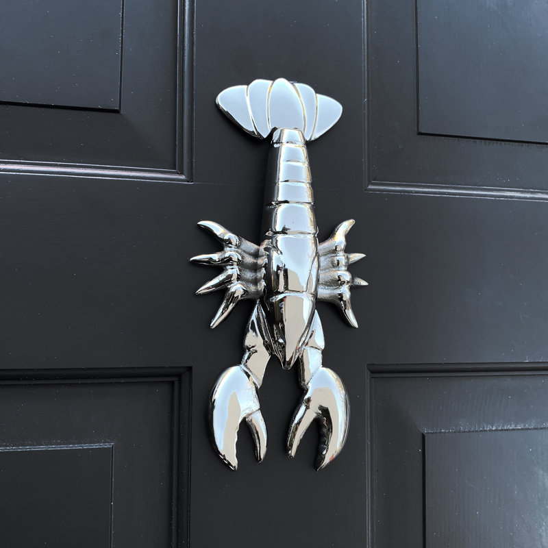 Heurtoir de porte homard Maine, Argent nickel