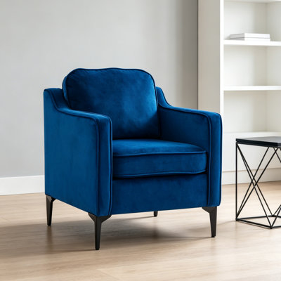Upholstered Fabric Accent Chair