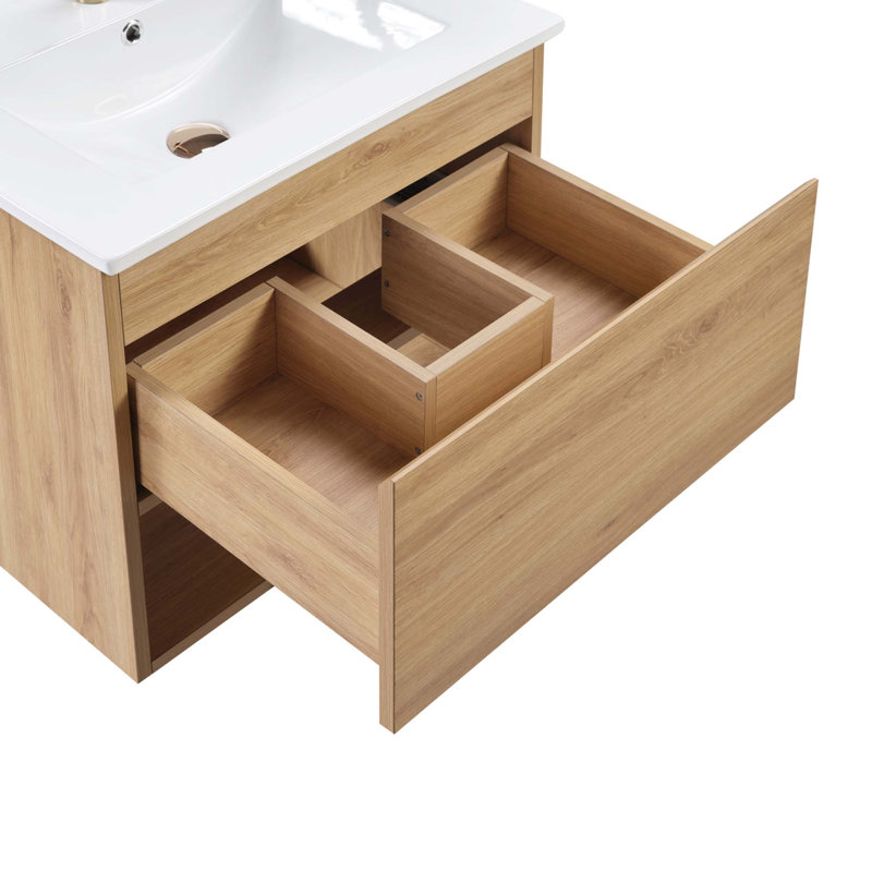 Meuble-lavabo moderne flottant avec rangement spacieux