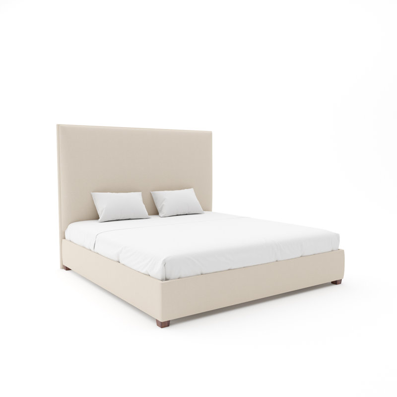 Lindley Bed With 11" Rails, Livable Luxe Crypton Creme, Full, White