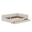 Lit plateforme tapissier avec port USB et 2 tiroirs-348150757