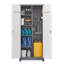 Nettoyer les armoires à outils avec serrures de porte, grandes armoires de rangement pour les cuisines, les garde-manger, les bureaux, gris et blanc