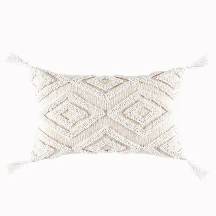 Flovilla White Rectangular Scatter Cushion Pillow Cover
