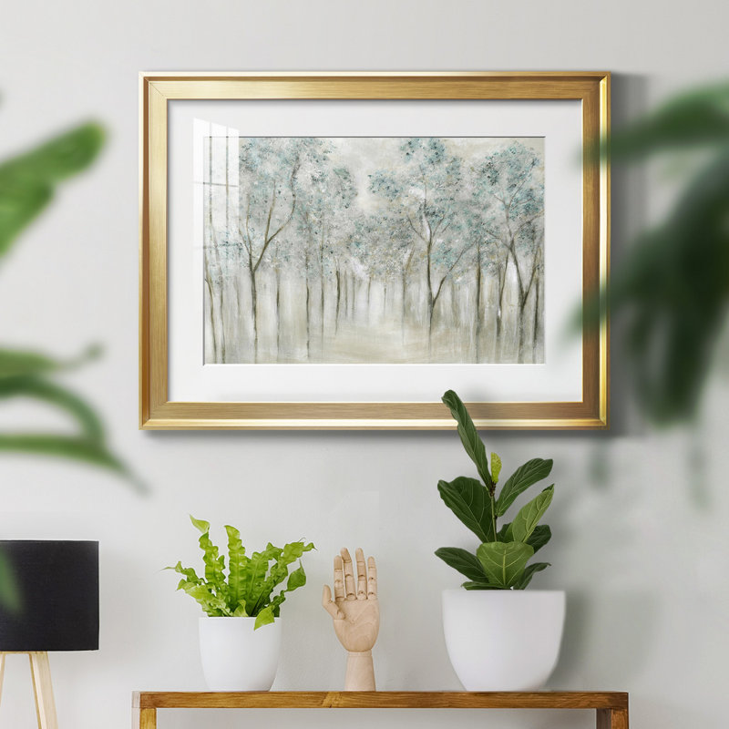 «Neutral Spring» - peinture encadrée, H 26,5 po x l 36,5 po x P 1,5 po, Papier avec cadre doré