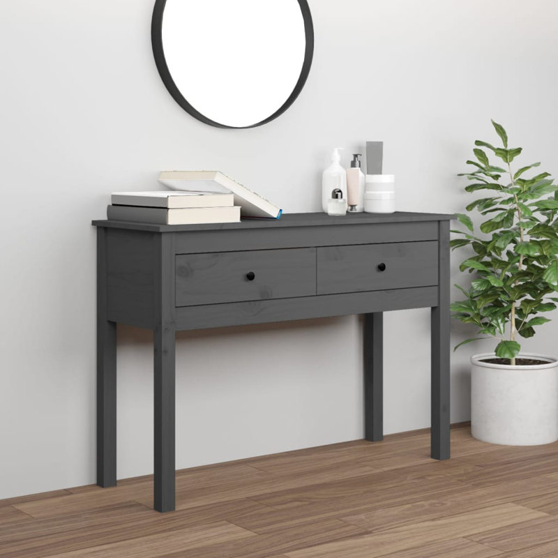 Wightman 100Cm Solid Wood Console Table, Honey Brown, 75 H x 100 W x 35 D