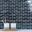 Carreau de mosaïque en verre à bord droit pour piscine 1 "x 3"-100003449