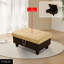Ensemble de repose-pieds de rangement pour salon - structure en bois massif-1714676577