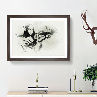 Mona Lisa by Banksy - Picture Frame Graphic Art Print on MDF
