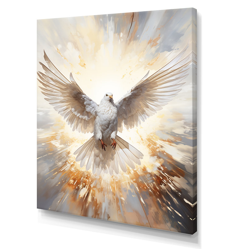 «Christianity Dove Descent From Paradise» - Impressions sur toile Christianisme, Toile tendue, H 32 po x l 16 po x P 1 po