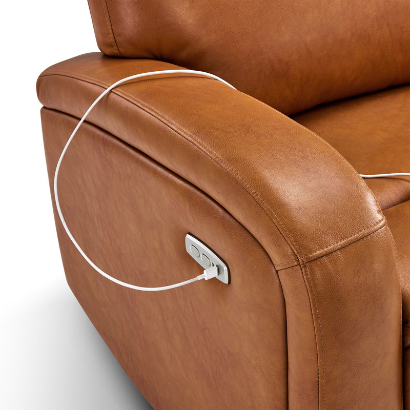 Causeuse inclinable électrique Zero, Brun cognac