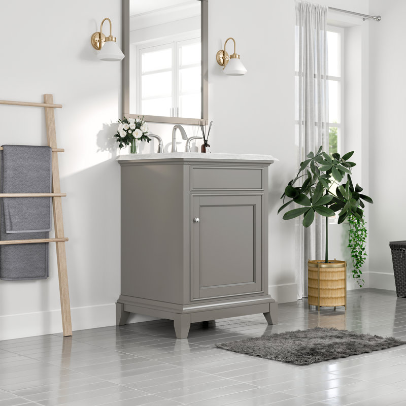 Pineville 24" Single Bathroom Vanity Set, Gray