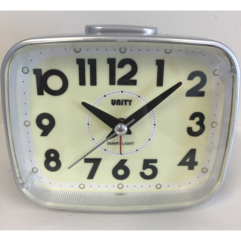 Analog Quartz Alarm Tabletop Clock, Black