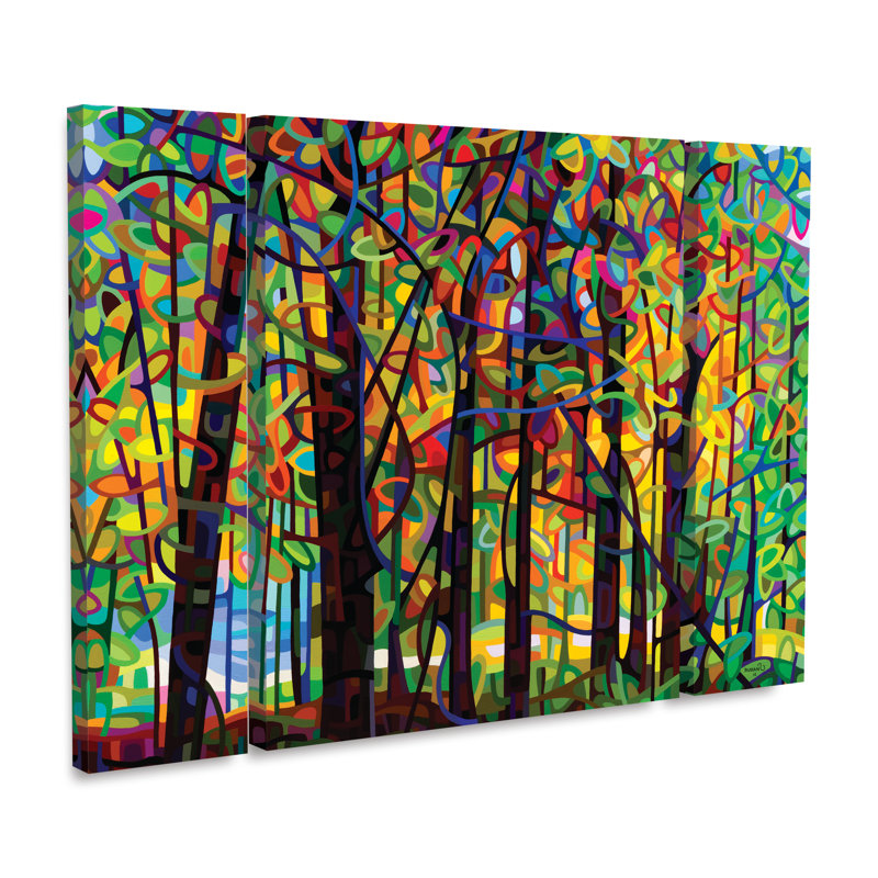 Ensemble de 3 panneaux d'art Mandy Budan, H 30 po x l 41 po x P 2 po