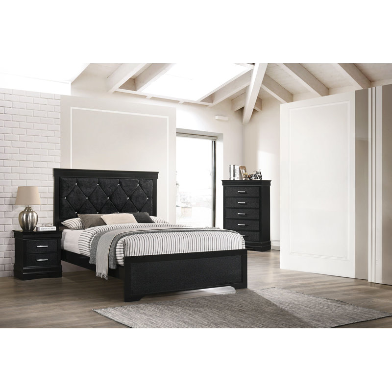 Ensemble de chambre à coucher à panneaux Marucci 4-2_Jehanna, Simple