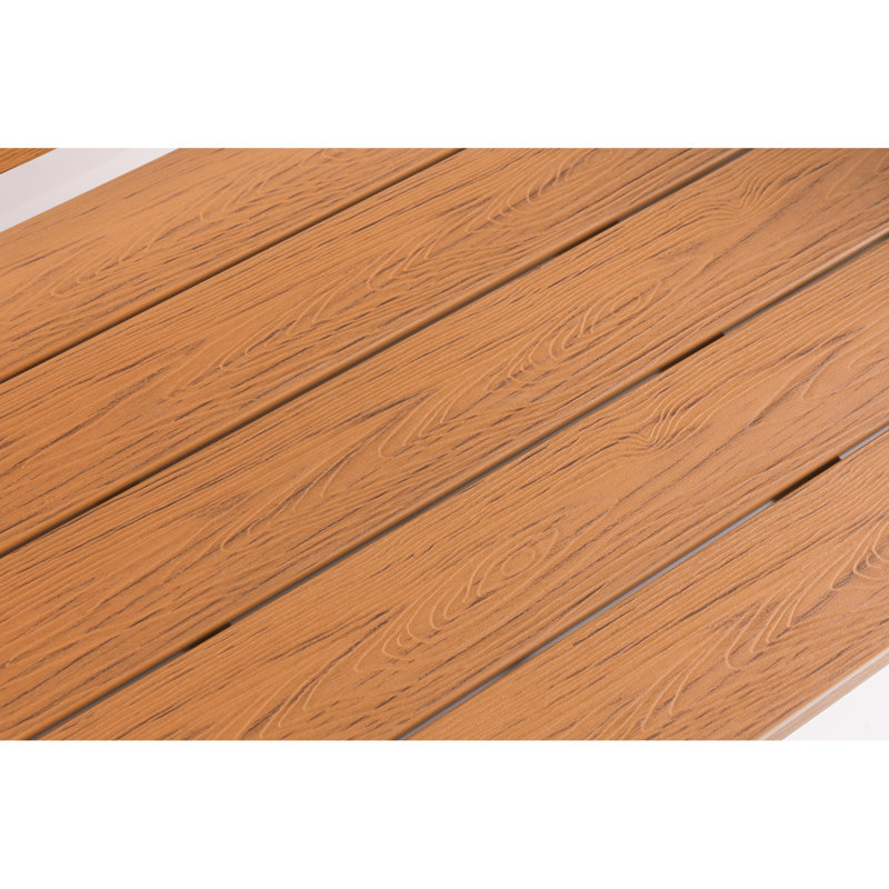 Tables de bout compactes à grain de bois, acier inoxydable, style rustique, utilisation polyvalente