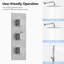 Système de douche thermostatique à pluie, douchette double 12 po avec douchette à main-93931713