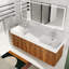 Meuble-lavabo double 60 po avec plateau en résine-1950109452
