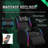 Faux Leather PC & Racing Game Chair with RGB LED Lights and Massage Lumbar Support-469313376