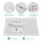 36" Engineered Stone Single Bathroom Vanity Top With Sink