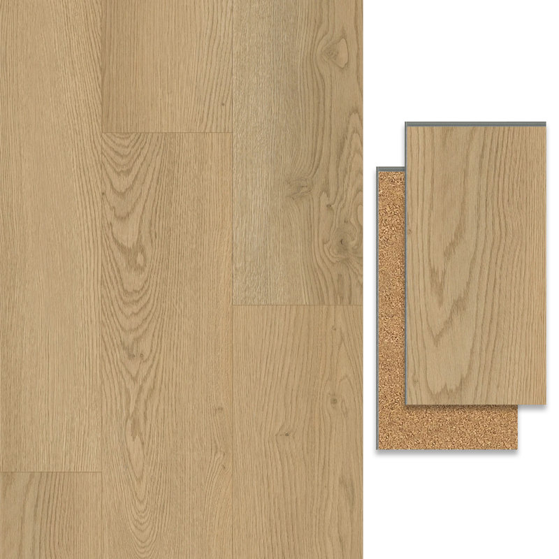 Plancher hybride imperméable Laurel Forest 7,7 po x 48 po, couche d'usure de 9,5 mm, classe AC4 (25,6 pi²/boîte)