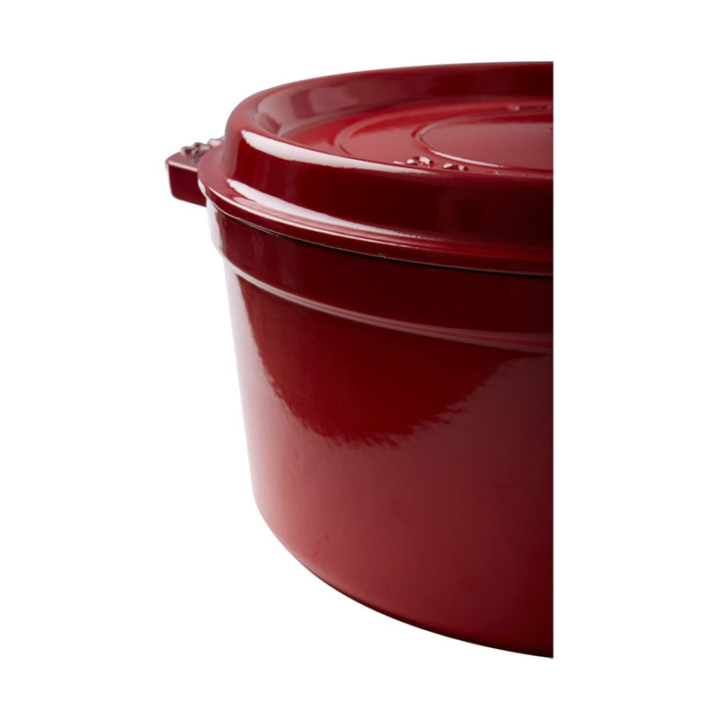 La Cocotte Cast Iron Round Cocotte, 0.25 quarts, Cherry