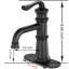Robinet de lavabo de salle de bain à un trou avec robinet et robinets de lavabo à une poignée-58706788