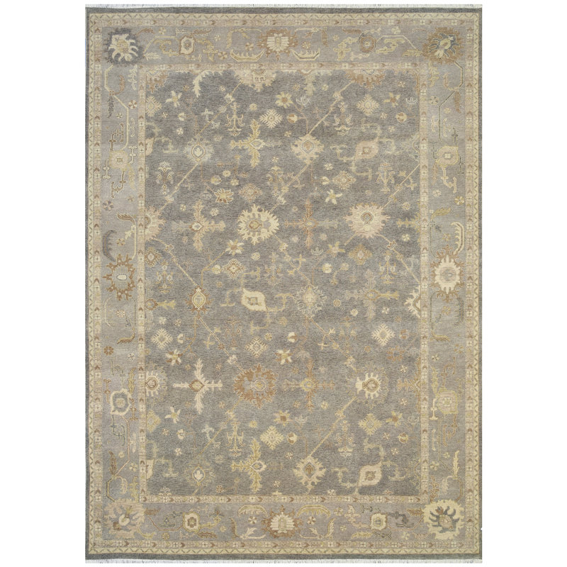 TUKNOUSHAGYLB Wool Oriental Area Rug, Rectangle 9' x 12'