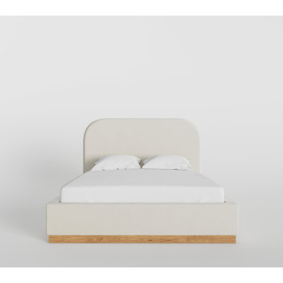 Blanca Queen Solid Wood Base Upholstered Bed