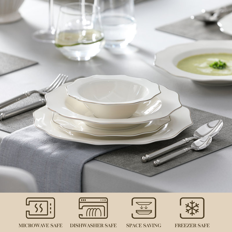 Piece Bone China Dinnerware Set - Service for 4
