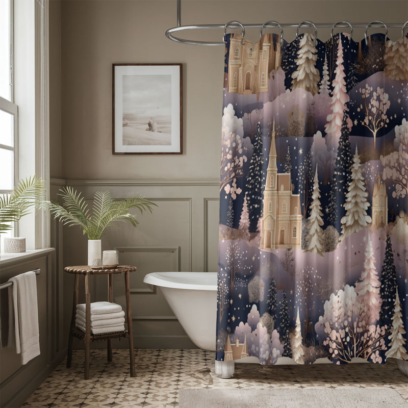 Rideau de douche Snow Woods - Premium, H 74 po x l 71 po