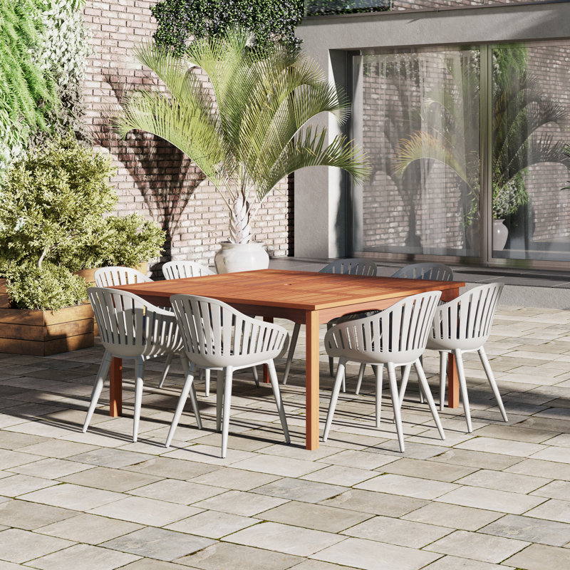 Anautica 8 - Person Patio Dining Set with Square Table