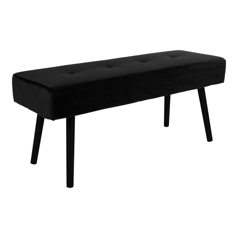 Sagaponack Upholstered Bench, Black