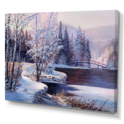 Paysage d'hiver de la rivière Méandres II - photographie sur toile