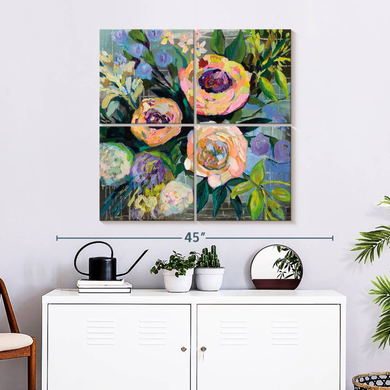 Harnek Dreamy Flowers, 32" H x 32" W