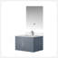 Meuble-lavabo élégant 30 po X P 22 po D, plateau en marbre de culture, ensemble de robinet et Miroir à DEL-1857692365