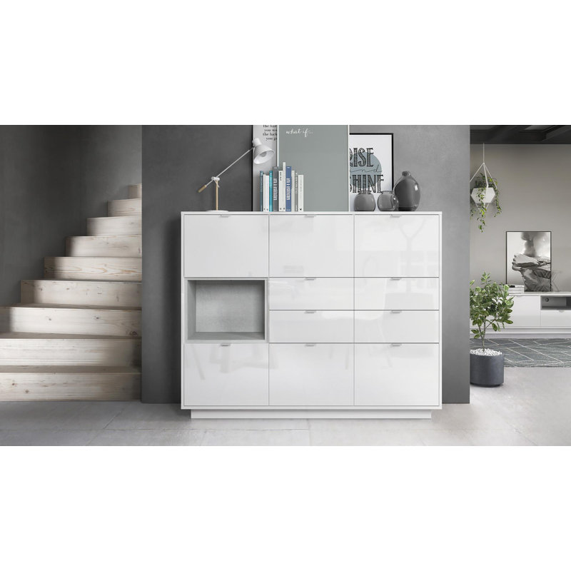 Mcclung 153cm Sideboard, Concrete-coloured, Yes
