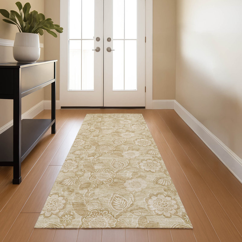 Premium Machine Washable Mayfield AMF1939 Floral Rug, Runner 2'3" x 7'6"