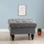 Banc combinant le salon et le tissu en polyester gris avec rangement et gris doux