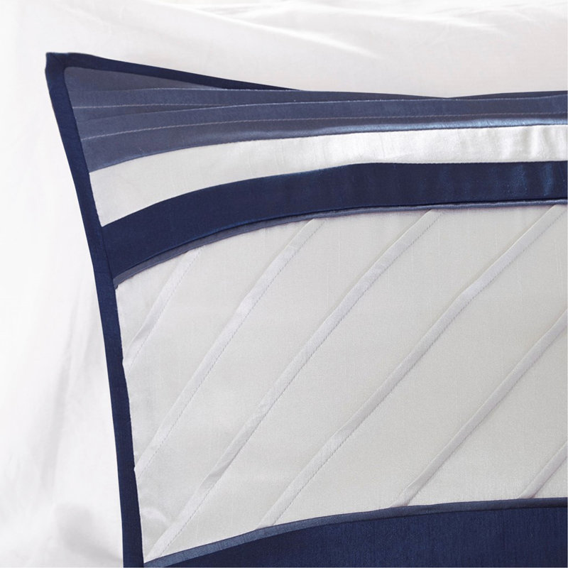 Ensemble d'édredon 7 pièces bleu marine, Grand édredon et 6 pièces supplémentaires, Marine