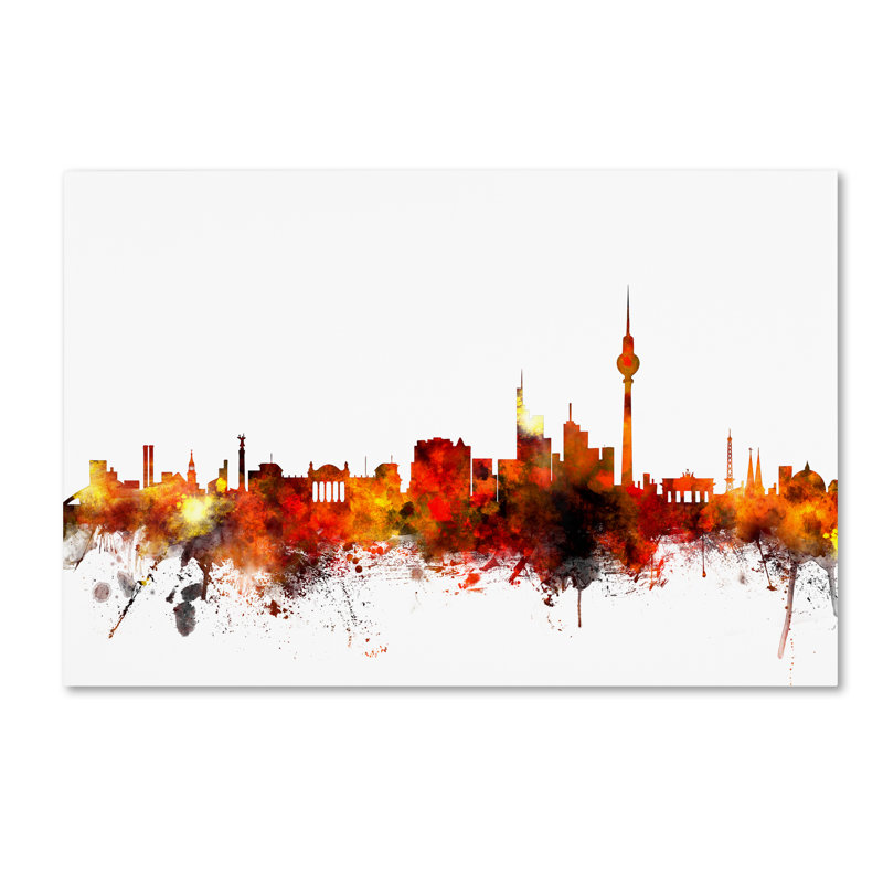 « berlin germany horizon ii », reproduction d’impression sur toile tendue, H 30 po x l 47 po x P 2 po
