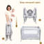 Lit de bébé pour bébé, lit de bébé, sac à dos avec matelas, table à langer, parcs à installation simple, des bébés aux tout-petits (gris)-1736911953