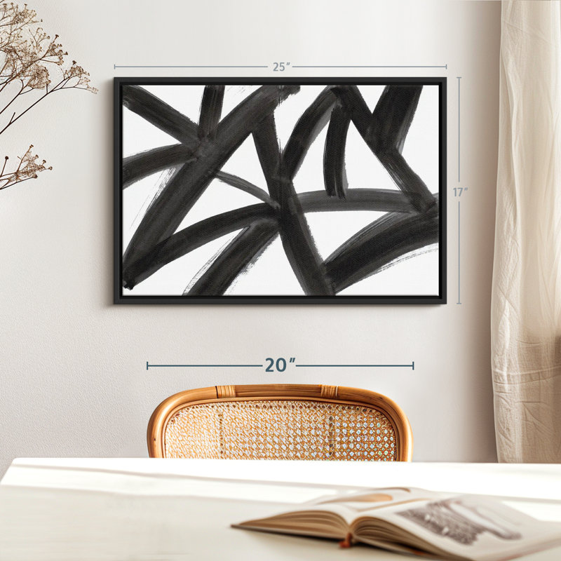 Abstract " Black Roads Abstract ", 17" H x 25" W