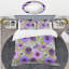 Ensemble de housse de couette à fleurs en monochrome rétro mid-century-40703123-48184866