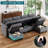 U-Shaped Modular Sectional with Storage & Ottomans, Grey
