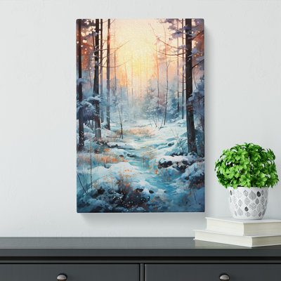 Winter Forest Contemporary No.4 - Art Prints - Wrapped Canvas