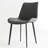Grey PU Leather & Iron Leg Dining Table Set (2-Piece)